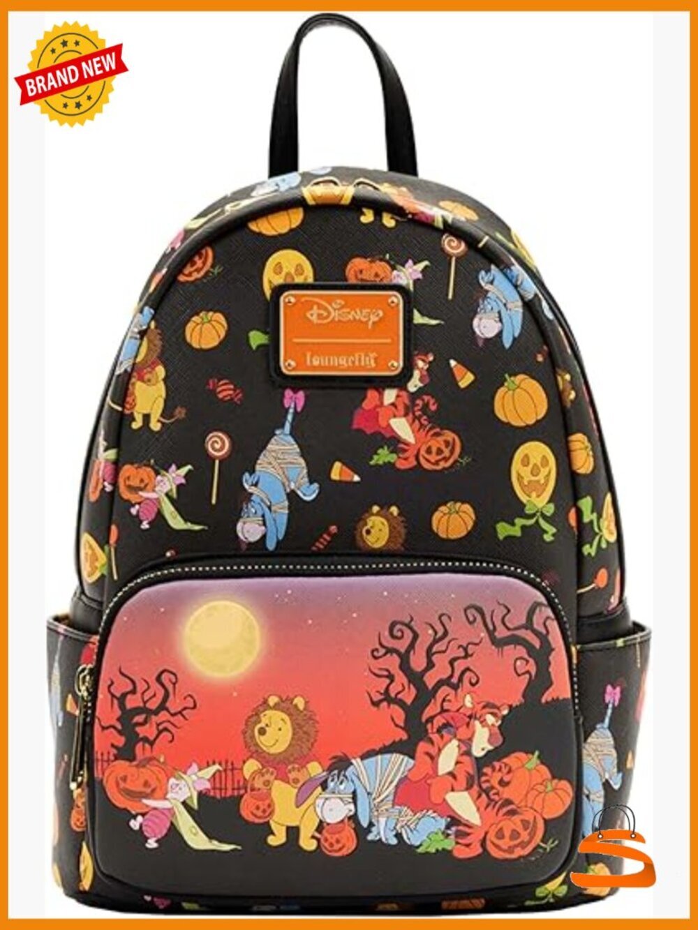 Disney Winnie the Pooh Halloween Double Strap Shoulder Bag
